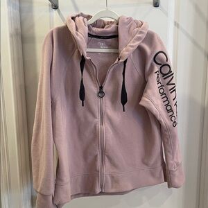 Calvin Klein Light Pink Hoodie with Black Accents